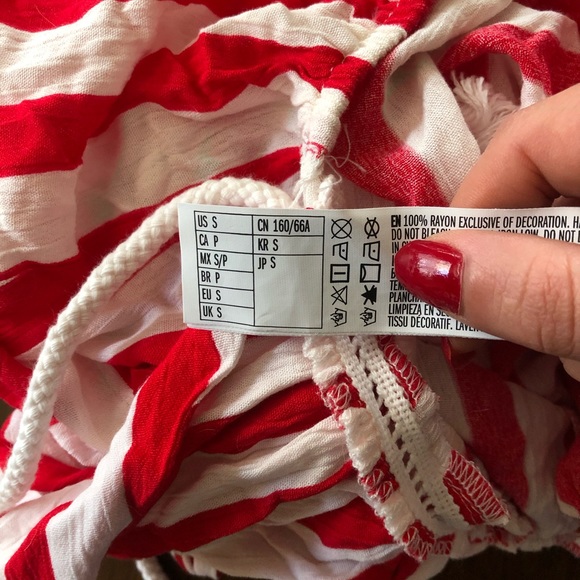 Forever 21 Striped Halter Swimsuit Cover up Small - Picture 4 of 4